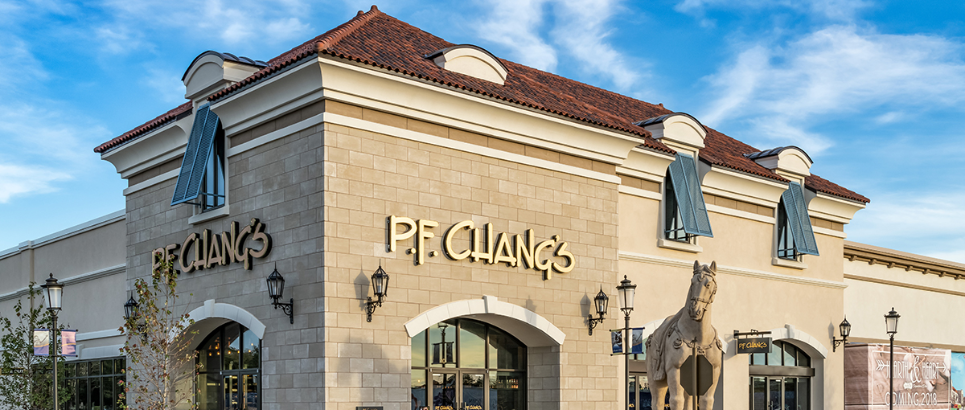 Exterior photo of PF Chang's restaurant in Butler Plaza