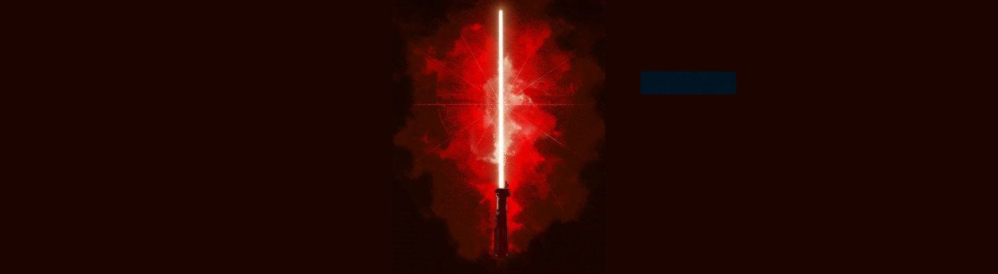 Image of red light saber in the darkness