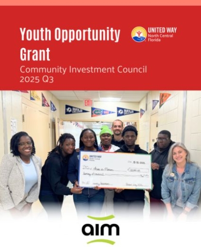 Photo of Aces in Motion staff and students with UWNCFL President & CEO