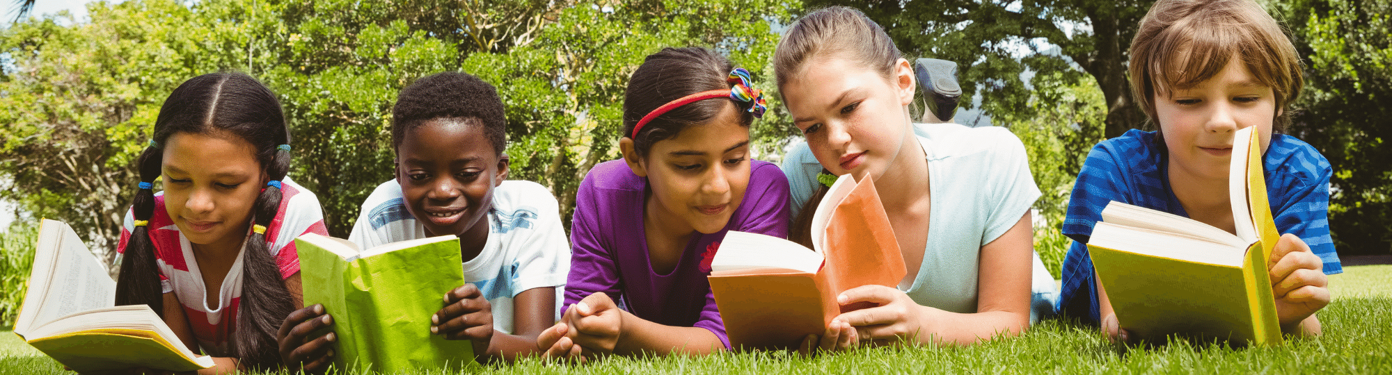 Children reading books